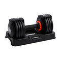 27.5lb Quick and Easy Adjustable Cast Iron Dumbbell Set with Rack for Home Gym Smart Free Weights