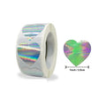 KYW Hot Gold Foil Heart  Custom Hologram Sticker Cartoon Car Stickers Labels