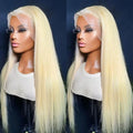 Wholesale Remy Virgin Hair13x4 13x6 Honey Blonde Lace Front Wig Long Silk Straight 613Hd Human Hair Raw Transparent Full Wig