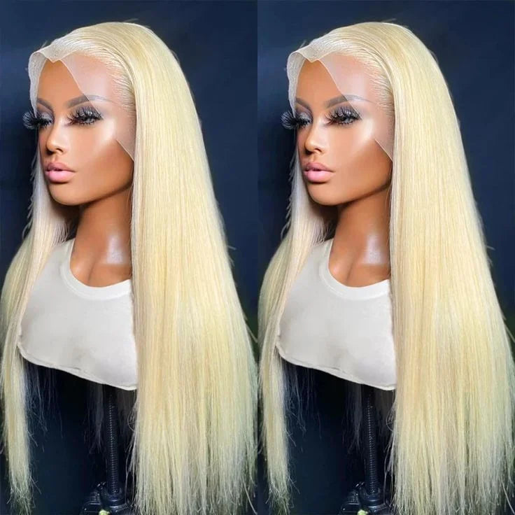 Wholesale Remy Virgin Hair13x4 13x6 Honey Blonde Lace Front Wig Long Silk Straight 613Hd Human Hair Raw Transparent Full Wig