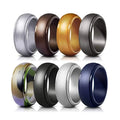 Best Seller Silicone Ring Step Edge Wedding Band Silicone Sports Rings for Men