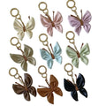 Luxury 3d Butterfly Car Key Keychains Women Gifts Bag Hanger Pendant Charms Cute Butterfly Leather Animal Keychain Accessories