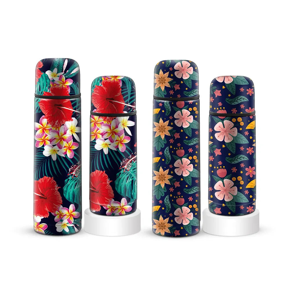 Custom Printed Private Labl Black Double Wall Insulated Stainless Steel Sport Water Bottle