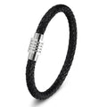 2025 Stainless Steel Leather Rope Fashion Jewelry Bracelet Simple Braided Bracelet