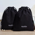 Custom Logo Printed Drawstring Cotton Pouch Reusable and Recyclable Packaging Bag