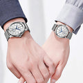 Factory Direct Sale Small Seconds 50M Waterproof Stainless Steel Watch Quartz Luxury Couple Wristwatches for Men Women