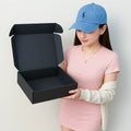 OEM Supplier Custom Logo Black Corrugated Cosmetic Mailer Box Rigid Paper Shipping Box with Glossy & Matt UV Lamination