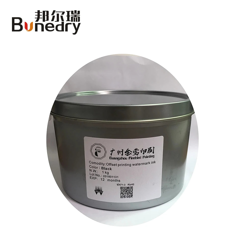 Bonedry Hot Sale Security Ink  for Documents Brochures Black and  White  Watermark Ink for Screen Printing