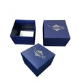 Luxury Eco-friendly Oblong Jewelry Storage Gift Packaging Box Gold Foil Stamping logo Cardboard Gift Box Sponge Lining