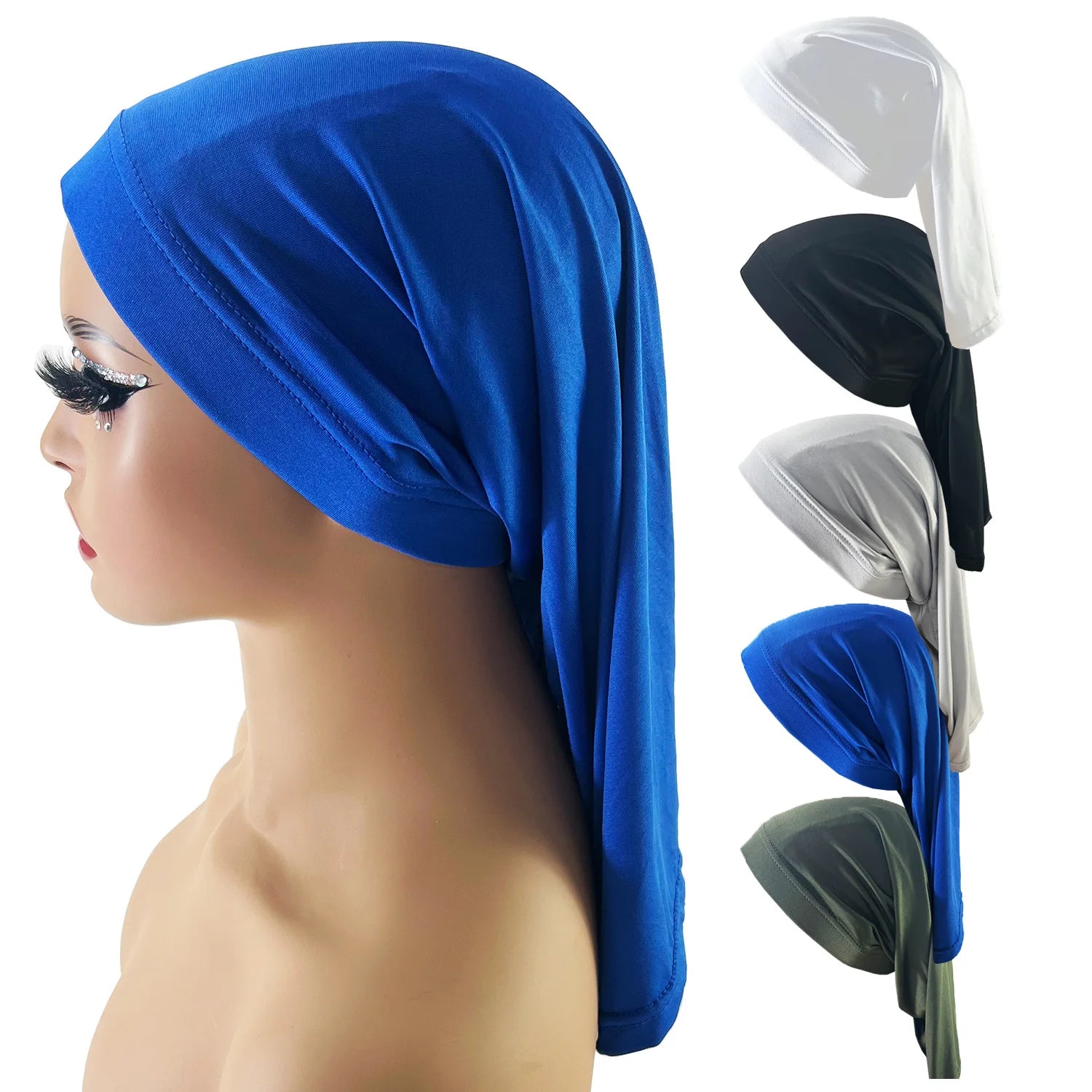 Dreadlocks Tube Wide Elastic Long Braid Hair Dreads Head Wrap Unisex Spandex Sleep Cap for Women Men