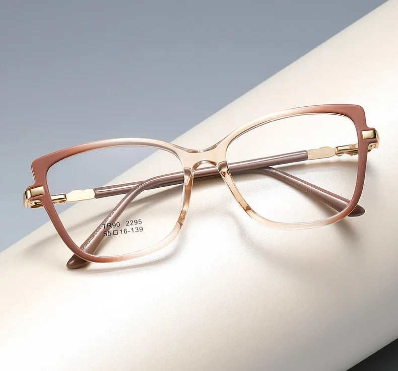 NEW Arrival TR90 Metal Frame Glasses Women Fashion Luxury Cateye Optical Frame 2026 Eyeglasses Frames