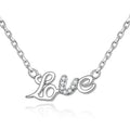 Personalized 925 Sterling Silver Love Necklace Trendy White Gold Plated 3A Cubic Zircon for Parties