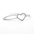 High Jewelry  Lucky Charm Zircon Hollow Heart Bracelet Women 925 Sterling Silver Valentine's Jewelry