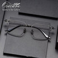 Osicare 81001 Luxury Brand Glasses Metal Vintage Personalized Titanio Lunette De Luxe Eyeglasses Titanium Men Optical Frames