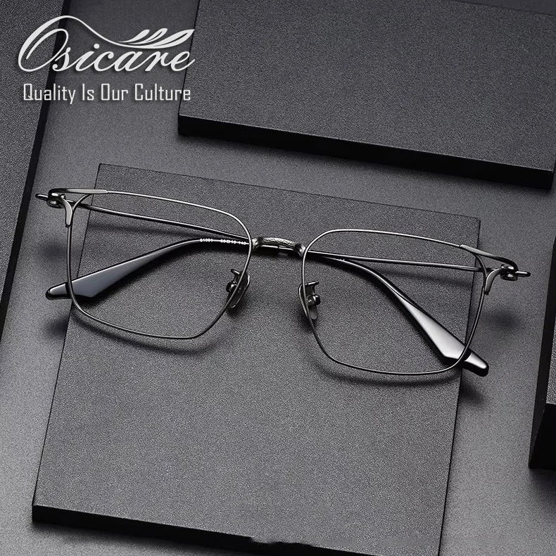 Osicare 81001 Luxury Brand Glasses Metal Vintage Personalized Titanio Lunette De Luxe Eyeglasses Titanium Men Optical Frames