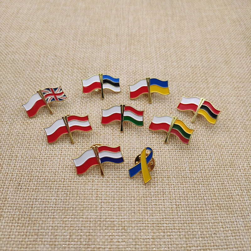 Flag Badge Custom Personalized Badge Painted Pin Enamel Flag Pin Butterfly Buckle Brooch