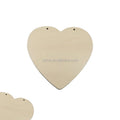 MDFSUB Eco-Friendly Painted Plywood Sublimation Blanks Matte Heart Door Signs Single Sided Wooden Wall Plaques Two Holes Holiday