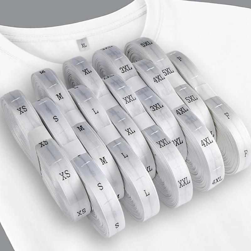 Quick Trade Customization Free Samples Washable Size Number Clothing Label T-shirt Size Label Neck Tape Label