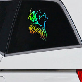 Howling Wolf Head Car Stickers Truck Laptop Window Bumper Motorcycle Decal Gift Die Cut Decals Latop Window Glass
