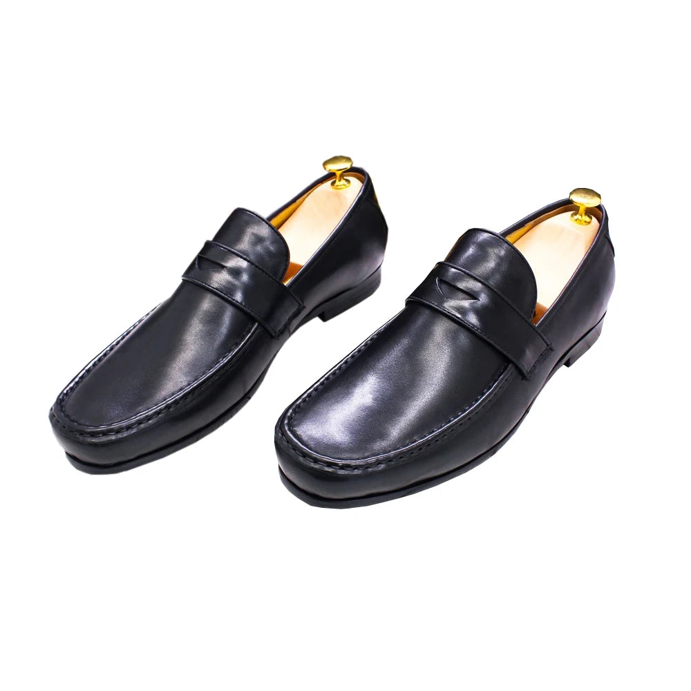 Latest Arrival Walking Style Loafers Penny Men Shoes Leather Slip on Casual Mocassin Round Toe Flat Comfortable Shoes Street