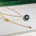 N436 9-10mm DIY Natural  Freshwater Pearl Charm Pendant Necklace Chain Accessory 925 Sterling Silver Jewelry for Women