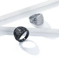 Fashion Jewelry Zircon Signet Rings Classic Scorpion Waterproof Stainless Steel Cocktail Silver Rings