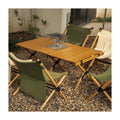 Cnlf Kainice Factory's Portable Foldable Wood Camping Table Egg Rolls Dinning Table Set for Dining Living Room Use Direct