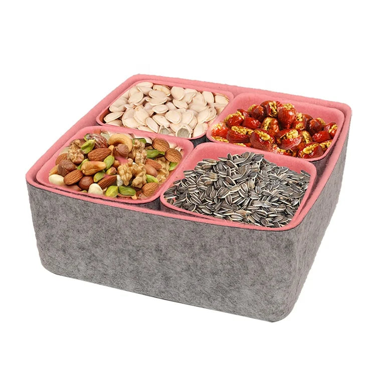YUJIN Felt Storage Bins Desktop Organizer Bins Box Office Drawer Organiser
