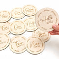 Custom 3D Baby Photo Prop Set Newborn Keepsake Wooden Baby Monthly Milestone Discs Monthly Milestone Markers