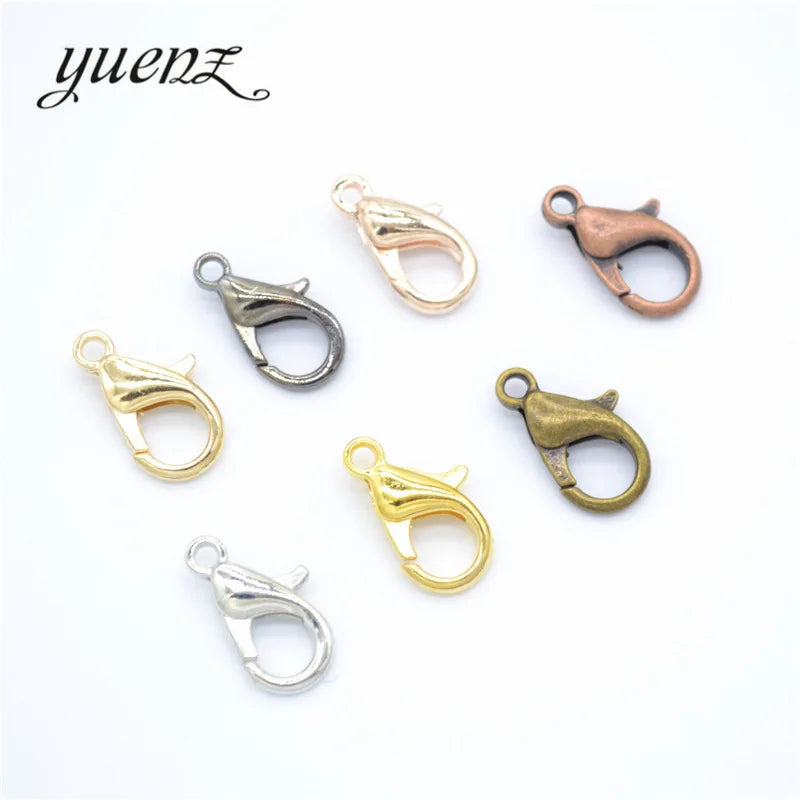 40pcs/bag 8 Colors Plated Alloy Lobster Clasp Hooks for Necklace&Bracelet Chain DIY Jewelry Findings V107