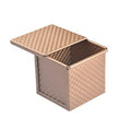 Aluminum Metal Non Stick Corrugated Mini Cube Loaf Pan Square Toast Baking Tin Mold Loaf Cake Bread Baking Pan With Lid