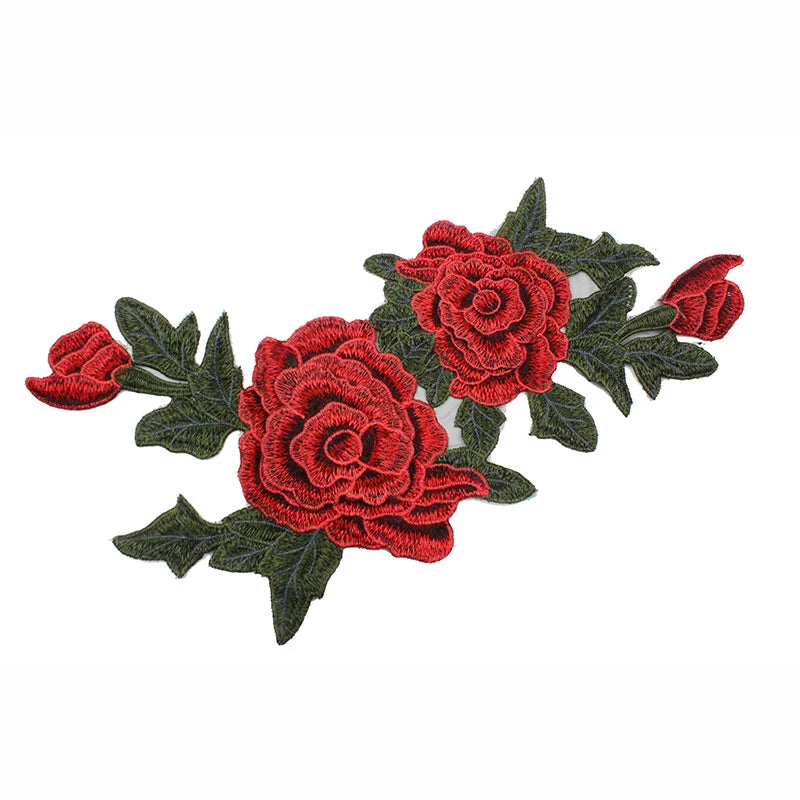 Factory Wholesale Flower Patches Embroidery Iron on Custom Patch