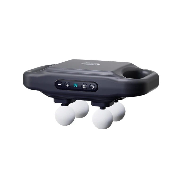 Professional Electric Body Massager Deep Tissue Percussion 4 Head Massage Gun Handheld 30LBS Stall Force 20 Speed Settings Back