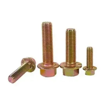 Factory Blue Yellow Zinc Black Galvanized Steel Stainless Steel Hex Hexagon Head Flange Bolt