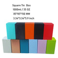 Food Grade Square Tin Box Airtight Tea Can Matte Metal Tin Japanese Style Loose Tea Storage Recyclable for Chocolate Sugar