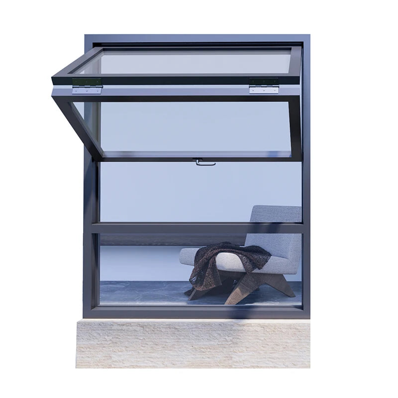 Popular and Cost-Effective Double up and Down Folding Window Interior Garden Design Push and Pull Glass Folding Door