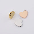 Wholesale 14mm 10mm Love Heart Charms Stainless Steel Heart Charms Beads for Necklace Jewelry Making