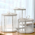 Wedding Custom Logo Luxury Clear Transparent Cake Box Manufacture 10x10x5 Cake Box