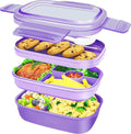 XHL SUB BPA Free Square Plastic Lunch Box Children's Microwave Safe Food Container with Freshness Preservation Feature