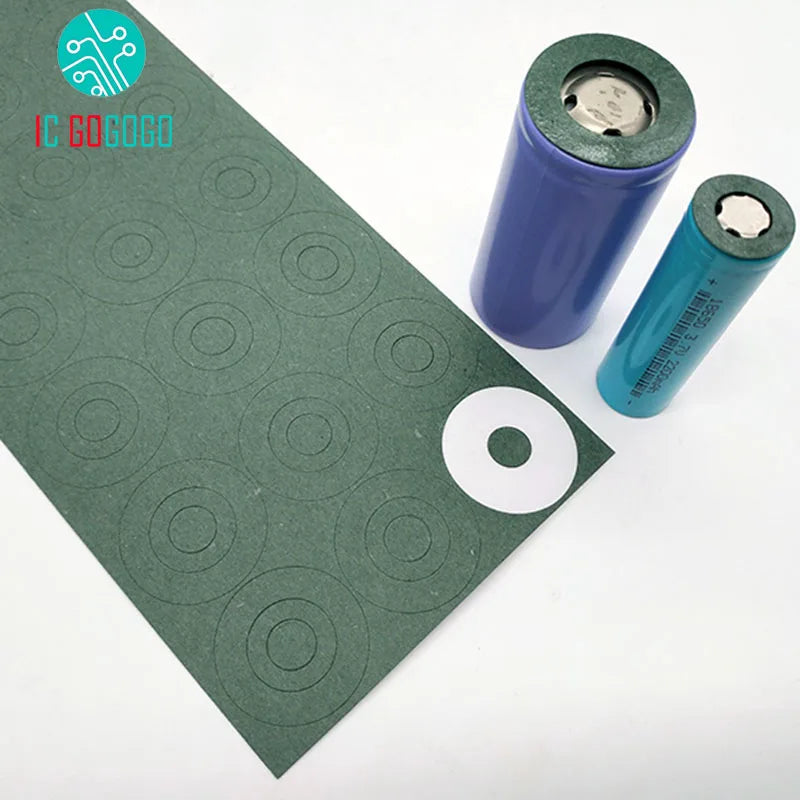 36pcs 32650 1S Barley Paper Battery Pack Insulation Gasket Battery Pack Cell Insulating Glue Insulated Pads with adhesive patch