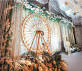 Customized Giant Metal Crafts Ferris Wheel Flower Sky Wheel for Wedding Events Party Backdrop Decoration