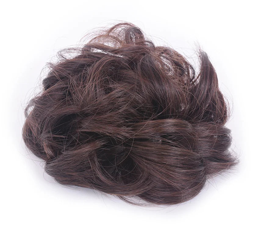 Messy Chignon Donut Hair Bun Clip Scrunchie Elastic Hair Claw Crab for Women Hair Synthetic Hairpiece