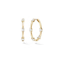 Pave Cubic Zirconia Eternity Hoop Earring 925 Sterling Silver