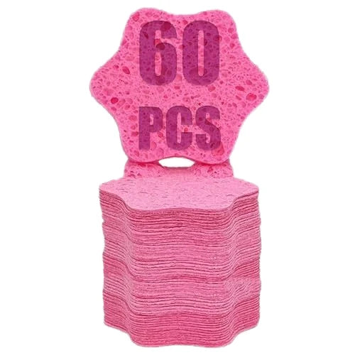 Woxin Natural Wood Pulp Facial Cleaning Exfoliation Cellulose Sponge Puff Multi-Purpose Makeup Removal for Bath Toilet Supplies