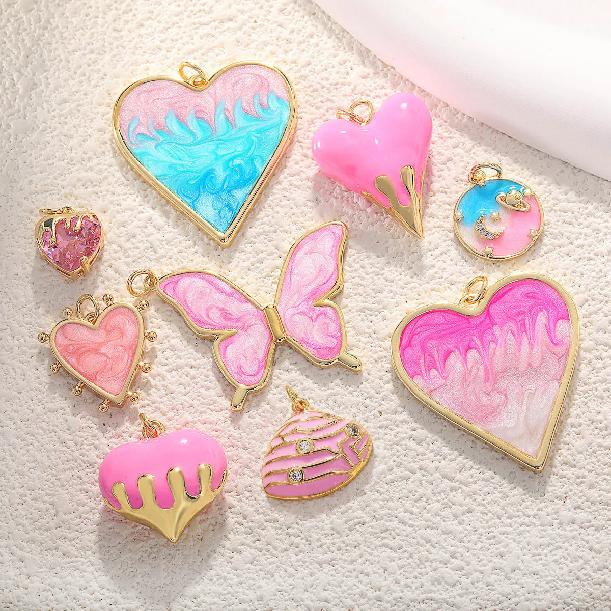 Designer Letter Shape Gold Plated Copper Charms Trendy Gothic Jewelry Accessories Diy Cute Trinkets Supplies Findings