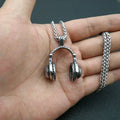 Men's Jewelry 316L Stainless Steel Punk Music Biker DJ Headphone Pendant