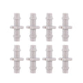 1000Pcs 1/4" Double Barbed Straight Hose Connector Garden Drip Micro Irrigation Fittings for 4/7mm Hose