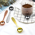 2.5ml/5ml/7.5ml Measuring Scoop Laser Logo Coffee Power Scoop Rose Gold Stainless Steel Matcha Measuring Spoon