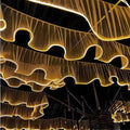 Hanging Ceiling Draping Lighting White Chiffon Drapery Fabric Lights Wedding Ceiling Decoration Drape for Wedding Party