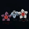 Hot Selling Formal Five Star butterfly Fabric Flower Brooch Lapel Pin With Button for Men
